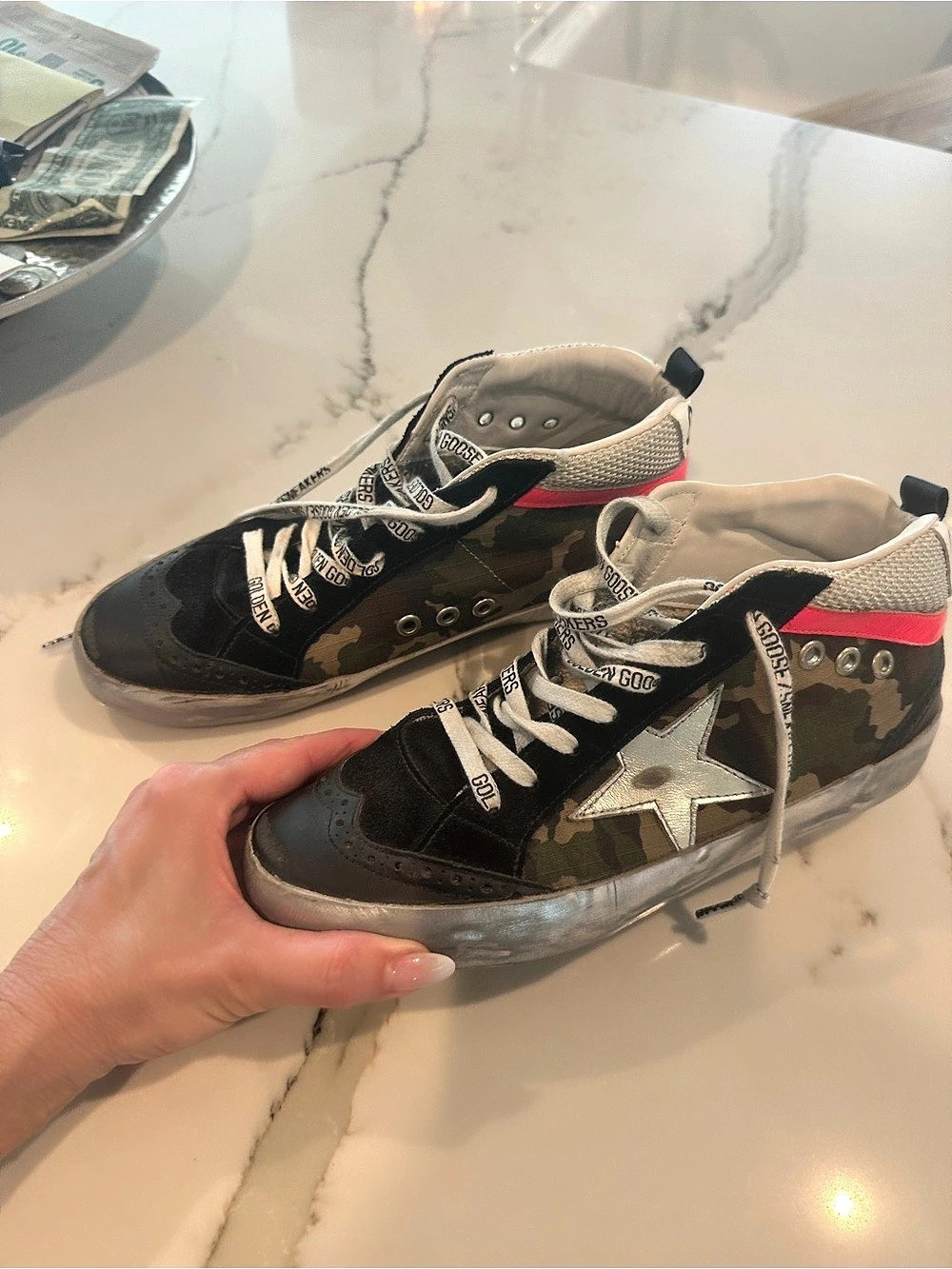 Golden Goose Mid Star Camo Sneakers